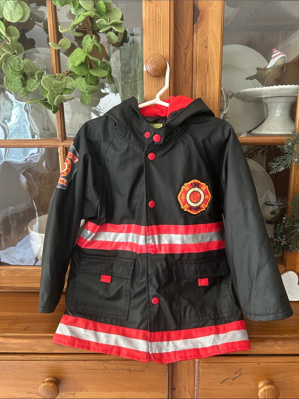 Western Chief Black and Red Kids Fire Rescue Raincoat
